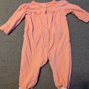 Carter's Peach Polka Dot Footie